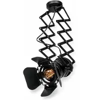 Alpinaluz Cinema "GALA" : Plafonnier extensible et orientable, inspiré des projecteurs de cinéma - Douille E27