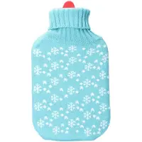 EDM Bouillotte Bleu Laine (2 L) (2 l, Bouillotte avec housse)