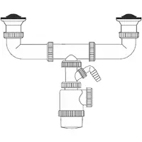 Mirtak Spülbecken Siphon v70 PVC (Siphon en bouteille)