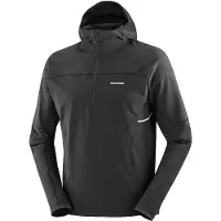 Salomon - Veste hybride demi-zippée - Sense Aero Hybrid HZ Hd M Deep Black pour Homme - Taille M - Noir