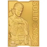 Fanattik Metal Gear Solid 2 : Metallbarren Snake, plaqué or 24 carats, édition limitée