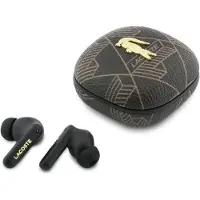 Lacoste Écouteurs intra-auriculaires TWS Monogram The Blend marron (ANC, 6 h, Sans fil), Écouteurs, Marron