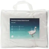 vidaXL Ensemble de couettes en duvet de canard, 90% duvet, modèle FULDA, 2 pièces, 135 x 200 cm, blanc