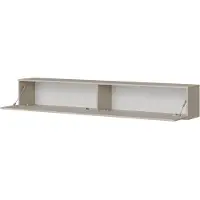 Dmora Mocogno - Meuble TV, 200x32x32h cm Beige, une Étagère