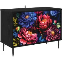 vidaXL Meuble TV KIEL, 69 x 33 x 50,5 cm, noir, imitation chêne