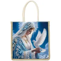 Sonstiges Sac fourre-tout 26x26,5 cm. Sac bandoulière multifonction, sac à main, sac à épaule, sac cabas, sac de courses, motif Vierge Marie
