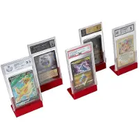 Feldherr Support pour cartes de collection, modèle 5, pour cartes notées et cartes protégées, couleur rouge cerise