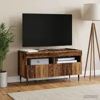 Prolenta Meuble TV exclusif - HAARLEM, 81 x 35 x 43 cm, en bois massif et panneaux de particules