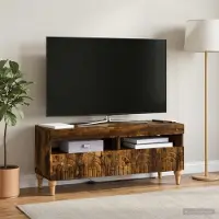 Prolenta Meuble TV exclusif ALKMAAR, 100 x 35 x 43 cm, en chêne fumé