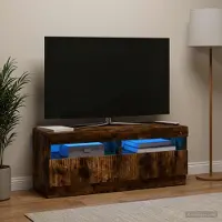 Prolenta Maison Exclusive - Meuble TV en bois stratifié imitation chêne fumé