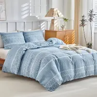 Merkloos Ensemble de couette 220x240 cm - Design bohème, comprenant 2 taies d'oreiller