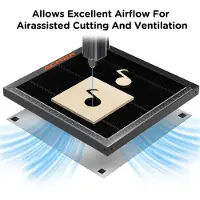 StarTech.com Table de découpe laser - Modèle E10, laser CO2 - Modèle universel - Plaque en aluminium - Échelle de mesure - Goupilles de fixation - Tapis antidérapant - Dimensions : 300 x 300 x 22 mm
