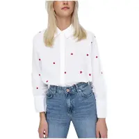 ONLY Chemisier 'ONLNew Lina' rouge / blanc