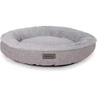 Markenlos Coussin pour chien en forme de donut, diamètre 55 cm - Coussin lavable avec base antidérapante