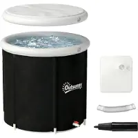 OEM Bain de glace gonflable portable, capacité de 280 litres, montage facile, couleur noire