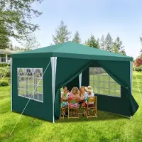 Eikuavons Pavillon de jardin , dimensions 3 x 3 mètres, avec panneaux latéraux, idéal pour les fêtes, système de montage facile