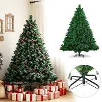 Eikuavons Arbre de Noël artificiel de 180 cm, avec 650 pointes en PVC, sapin de Noël avec pied, arbre de Noël artificiel vert