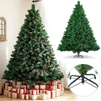 Eikuavons Arbre de Noël artificiel de 210 cm, avec 950 pointes en PVC, sapin de Noël avec pied, arbre de Noël artificiel vert