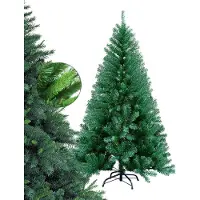 Vigevee Arbre de Noël artificiel , 180 cm, avec 650 pointes en PVC, sapin de Noël avec pied, arbre de Noël artificiel vert