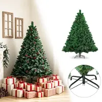 Eikuavons Arbre de Noël artificiel de 150 cm, avec 400 pointes en PVC, sapin de Noël avec pied, arbre de Noël artificiel vert