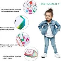 Gistuch 4 jeux de cartes d'apprentissage pour enfants pour un apprentissage précoce, chiffres, alphabets, couleurs et formes, 100 avec 200 images, cartes d'apprentissage pédagogique