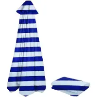 Sonstiges Housse de remplacement pour parasol, diamètre 3 mètres/350 cm, 8/6 branches, protection UV 80, résistant au vent, couleurs : anthracite, beige, vert foncé, bleu et blanc