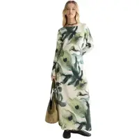 Scotch & Soda Ufu01647t Long Sleeve Long Dress Vert 34 / Regular Femme