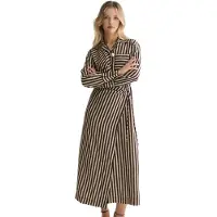 Scotch & Soda Ufu01643t Long Sleeve Midi Dress Marron 38 / Regular Femme