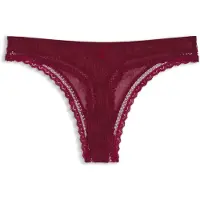 HUGO String avec finition en dentelle et logos manuscrits