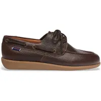 Sebago pour homme. 72125BW Gary Jobson Mocassins en cuir marron (44), Plat, 1 à 3 cm, Lacets, Casuel, Classique