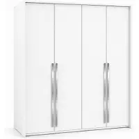 3Xeliving Armoire, blanche, 210 x 217, 2 portes de 65 cm de large