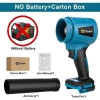 StarTech.com Souffleur de feuilles sans fil - Turbocompresseur - Moteur sans balais 300 000 RPM - Débit d'air de 400 m/s - Fonctionnement par batterie 21V - Livré sans batterie ni chargeur