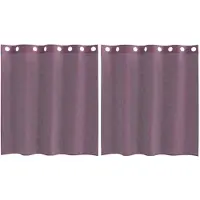 vidaXL Voile Rideaux avec oeillets 2 pcs. Violet 140x140 cm