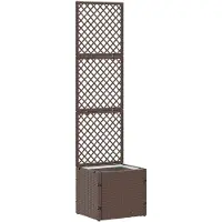 vidaXL Treillis de jardin marron 35 x 30 x 135 cm Métal