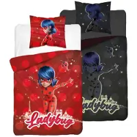 Detexpol Literie Coccinelle magique rouge lumineux Coton, 140/200, 70/80 cm