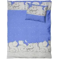 ANKRAS Parure de lit enfant 2 pièces ours polaire