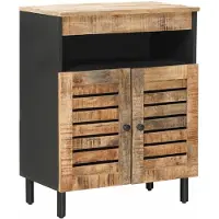 vidaXL - Meubles de rangement, bois massif de manguier, couleur naturelle, 60 x 33 x 75 cm
