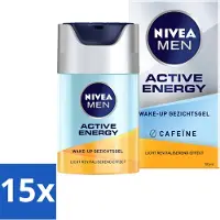 Nivea MEN Active Energy Wake-Up Gel pour le visage avec caféine 50 ml - Pack avantage - 15 pièces