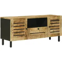vidaXL - Meubles de rangement, bois massif de mangue, couleur naturelle, 105 x 33 x 46 cm