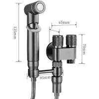 INF Ensemble de toilette compagnon en acier inoxydable - Nettoyage amélioré Gris