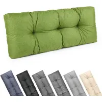 Garronda Coussin pour dossier , 120x45 cm, épaisseur 12 cm, résistant à l'eau, aux UV et aux intempéries. Canapé en palettes modèle GD-0252, couleur verte