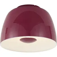 QAZQA Plafonnier rétro rouge avec intérieur blanc, LED intégrée et variateur 3 étapes - Vera
