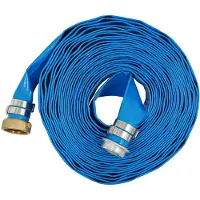 StarTech.com Tuyau d'arrosage polyvalent - Tuyau plat pour pompe à eau - PVC - Longueur : 15 mètres - Raccordement : 3 à 5 cm - Pression de service : 6 bars - Adapté pour piscine, drainage