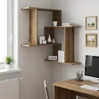 vidaXL Étagère Murale Chêne artisanal 67 x 67 x 87 cm