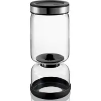 GEFU Bol égouttoir LAVINA 1,3 L, Égouttoir à vaisselle, Noir, Transparent