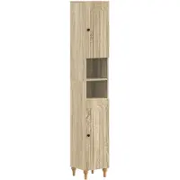 vidaXL Ensemble de 4 meubles de salle de bain ALKMAAR, en chêne Sonoma