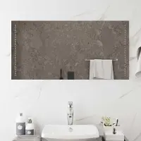 Syfax Miroir de salle de bain LED, transparent, 100 x 50 cm, en verre trempé