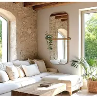 Macabane SIXTINE - Miroir 83x180cm en bois de teck recyclé