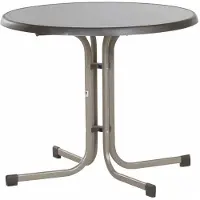 Sieger Tables pliantes rondes Boulevard en tube d'acier/Mecalit Pro