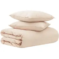 vidaXL Ensemble de draps , 2 pièces, 260 x 240 cm, 250 g/m², en kapok naturel, couleur beige